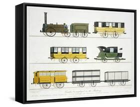 Coaches Employed on the Railway, Plate 7 from "Liverpool and Manchester Railway"-Thomas Talbot Bury-Framed Stretched Canvas