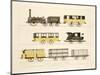 Coaches Etc. Employed on the Railway, 1831 (Hand Coloured Engraving)-Thomas Talbot Bury-Mounted Giclee Print