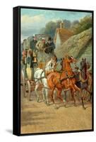 Coaching A Hundred Years Ago-John Sturgess-Framed Stretched Canvas