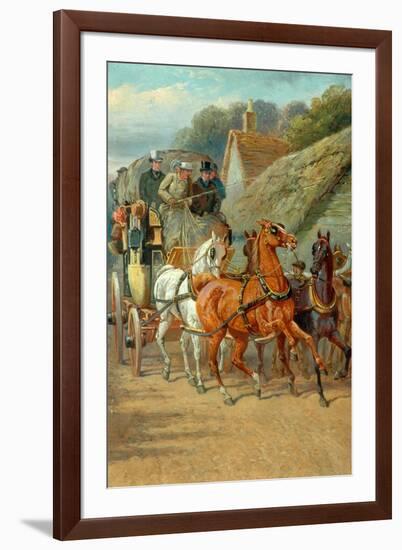 Coaching A Hundred Years Ago-John Sturgess-Framed Giclee Print