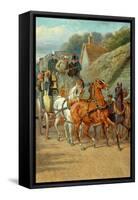 Coaching A Hundred Years Ago-John Sturgess-Framed Stretched Canvas