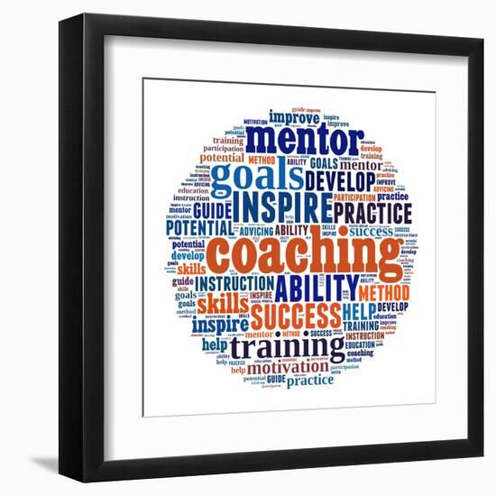 Coaching Concept In Word Collage-mypokcik-Framed Art Print