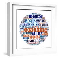Coaching Concept In Word Collage-mypokcik-Framed Art Print