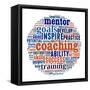 Coaching Concept In Word Collage-mypokcik-Framed Stretched Canvas