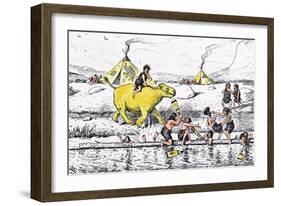 Coaching from the Bank Was No Sinecure Even in Those Days-Edward Tennyson Reed-Framed Giclee Print