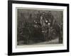 Coaching in the Winter-Time, the Arrival of a Four-In-Hand in Northumberland Avenue-Arthur Hopkins-Framed Giclee Print