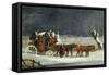 Coaching Scene: the London to Dover Mail in Winter-Henry Thomas Alken-Framed Stretched Canvas