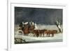 Coaching Scene: the London to Dover Mail in Winter-Henry Thomas Alken-Framed Giclee Print