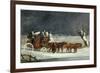 Coaching Scene: the London to Dover Mail in Winter-Henry Thomas Alken-Framed Giclee Print