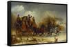 Coaching Scenes- Through the Four Seasons, One of Four-William Joseph Shayer-Framed Stretched Canvas