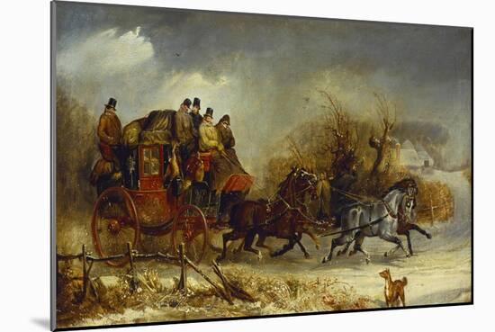 Coaching Scenes- Through the Four Seasons, One of Four-William Joseph Shayer-Mounted Giclee Print