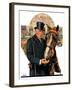 "Coachman and Horse,"November 29, 1930-J.F. Kernan-Framed Giclee Print