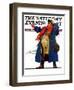 "Coachman with Whip" Saturday Evening Post Cover, December 7,1929-Norman Rockwell-Framed Giclee Print