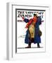 "Coachman with Whip" Saturday Evening Post Cover, December 7,1929-Norman Rockwell-Framed Giclee Print