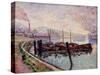 Coal Barges-Jean Baptiste Armand Guillaumin-Stretched Canvas