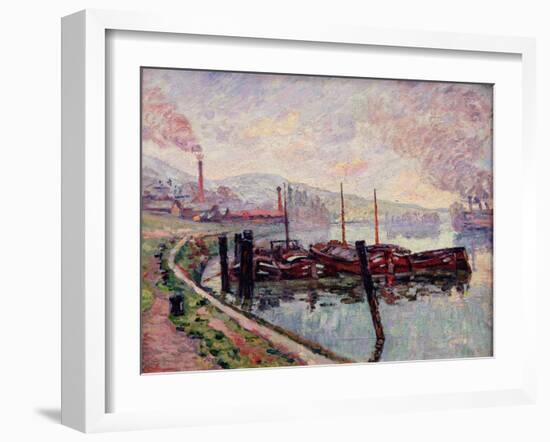 Coal Barges-Jean Baptiste Armand Guillaumin-Framed Giclee Print