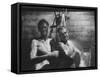 Coal-Blakened Rescue Miners Showering after Mine Disaster-Carl Mydans-Framed Stretched Canvas