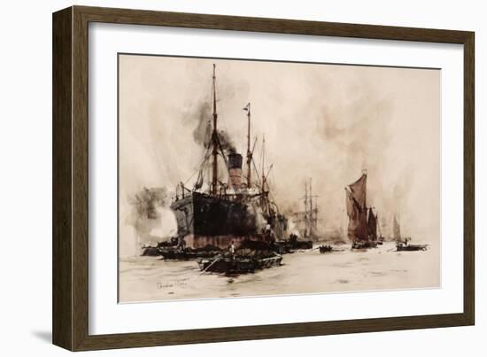 Coal Bunkering-Charles Edward Dixon-Framed Giclee Print