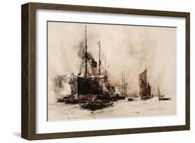 Coal Bunkering-Charles Edward Dixon-Framed Giclee Print