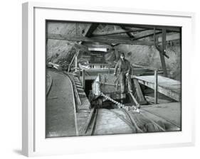 Coal Car with Operator, Franklin Mine-Asahel Curtis-Framed Giclee Print