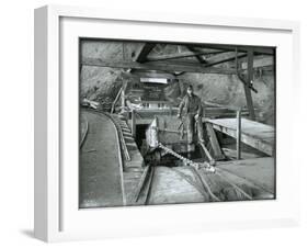 Coal Car with Operator, Franklin Mine-Asahel Curtis-Framed Giclee Print