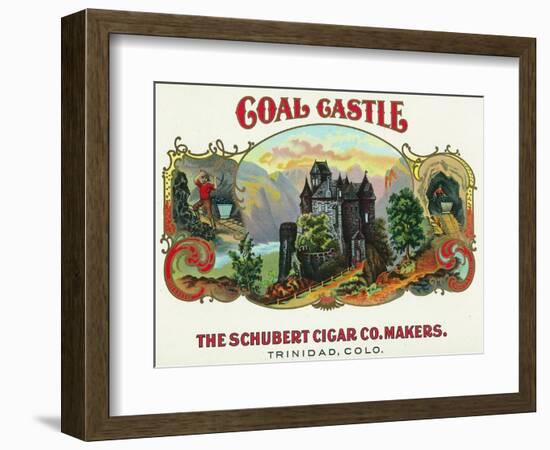 Coal Castle Brand Cigar Box Label-Lantern Press-Framed Art Print