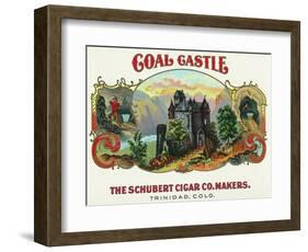 Coal Castle Brand Cigar Box Label-Lantern Press-Framed Art Print