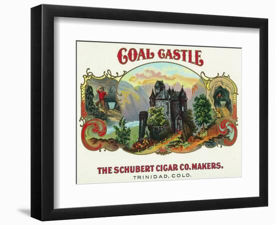 Coal Castle Brand Cigar Box Label-Lantern Press-Framed Art Print