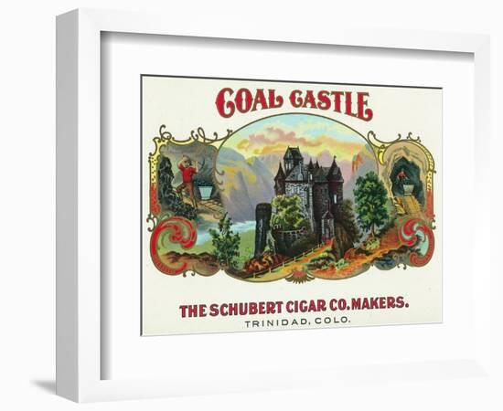 Coal Castle Brand Cigar Box Label-Lantern Press-Framed Art Print