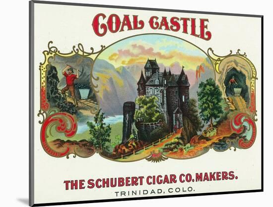 Coal Castle Brand Cigar Box Label-Lantern Press-Mounted Art Print