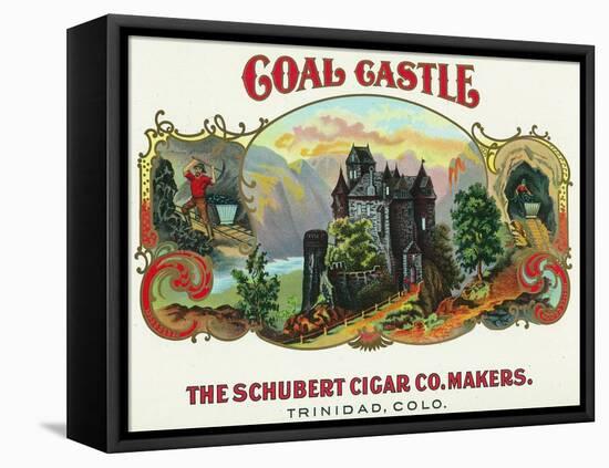 Coal Castle Brand Cigar Box Label-Lantern Press-Framed Stretched Canvas