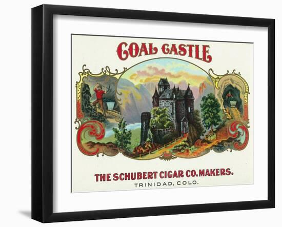 Coal Castle Brand Cigar Box Label-Lantern Press-Framed Art Print