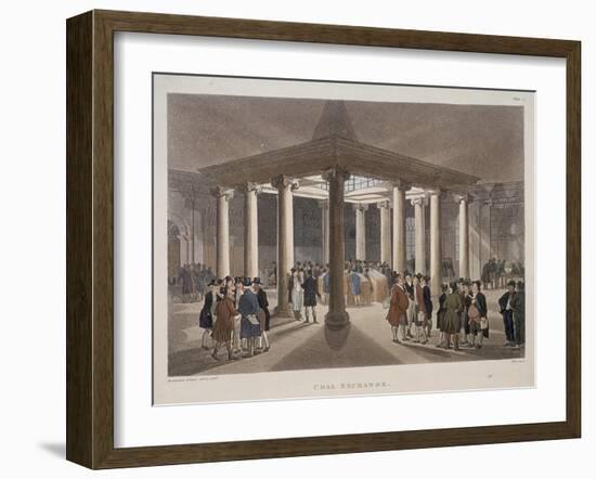 Coal Exchange, London, 1808-Augustus Charles Pugin-Framed Giclee Print