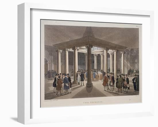 Coal Exchange, London, 1808-Augustus Charles Pugin-Framed Giclee Print