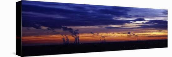 Coal-Fired Power Stations at Sunset, Drax Power Station, Eggborough Power Station, Ferrybridge P...-null-Stretched Canvas