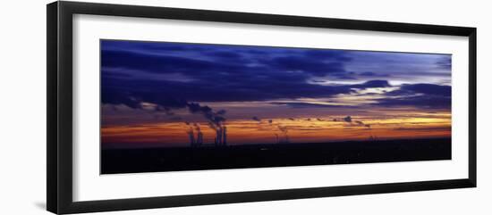 Coal-Fired Power Stations at Sunset, Drax Power Station, Eggborough Power Station, Ferrybridge P...-null-Framed Photographic Print