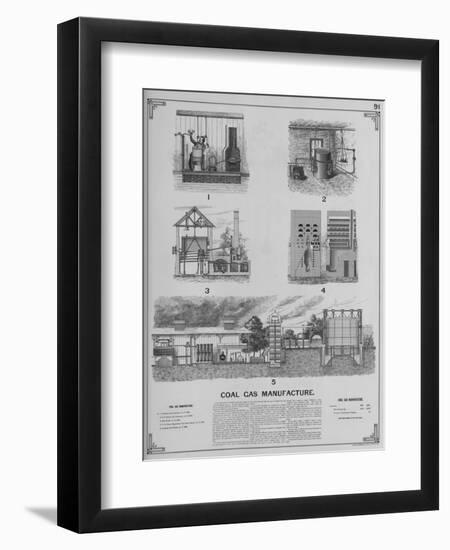 Coal Gas Manufacture, 1892-null-Framed Premium Giclee Print