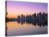 Coal Harbour, Vancouver, British Columbia, Canada-Walter Bibikow-Stretched Canvas