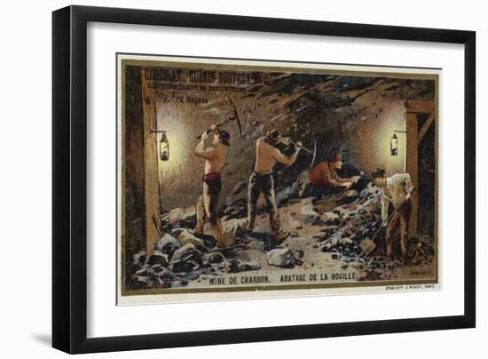 Coal Mine. Hewing Coal at the Coal Face-null-Framed Giclee Print