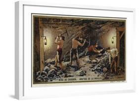 Coal Mine. Hewing Coal at the Coal Face-null-Framed Giclee Print