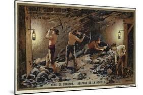 Coal Mine. Hewing Coal at the Coal Face-null-Mounted Giclee Print