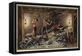 Coal Mine. Hewing Coal at the Coal Face-null-Framed Stretched Canvas