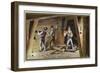 Coal Mine. Putting in Timber Pit Props in a Gallery-null-Framed Giclee Print