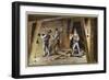 Coal Mine. Putting in Timber Pit Props in a Gallery-null-Framed Giclee Print