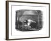 Coal Miner Working a Narrow Seam, C1864-null-Framed Giclee Print