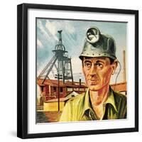 Coal Miner-Escott-Framed Giclee Print