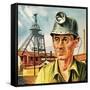 Coal Miner-Escott-Framed Stretched Canvas