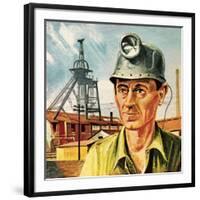 Coal Miner-Escott-Framed Giclee Print