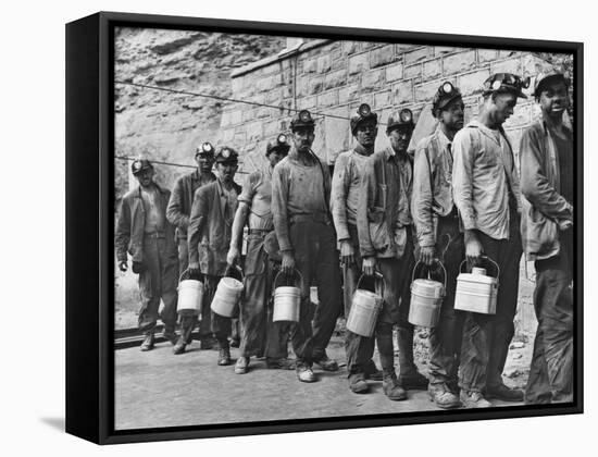 Coal Miners Checking in at Completion of Morning Shift. Kopperston, Wyoming County, West Virginia-Russell Lee-Framed Stretched Canvas