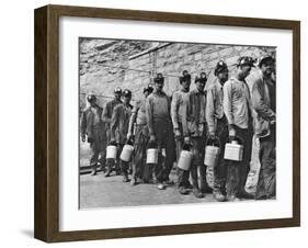 Coal Miners Checking in at Completion of Morning Shift. Kopperston, Wyoming County, West Virginia-Russell Lee-Framed Photo